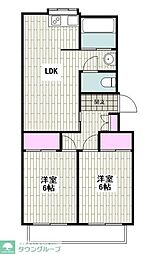 松久マンション 2LDKの間取図画像