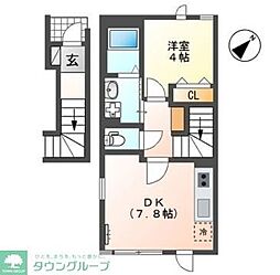 セレーノ川和 1DKの間取図画像