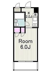 ベルデ中山 1Kの間取図画像