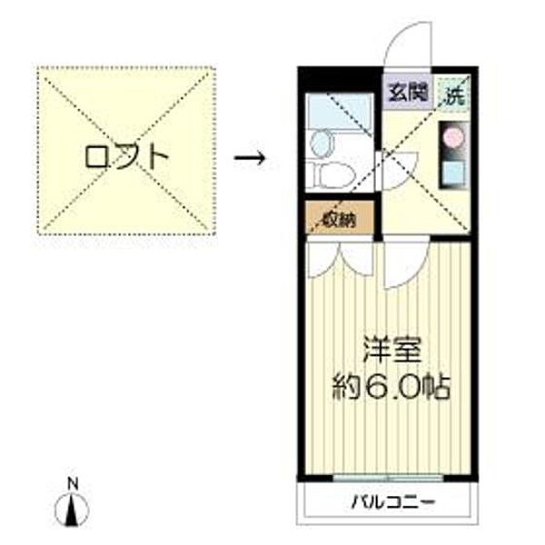 ホワイトハウスVI 106｜神奈川県川崎市多摩区南生田6丁目(賃貸アパート1K・1階・16.47㎡)の写真 その2