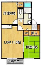 クレール長尾  ｜ 福岡県北九州市小倉南区長尾1丁目（賃貸アパート2LDK・2階・54.00㎡） その2