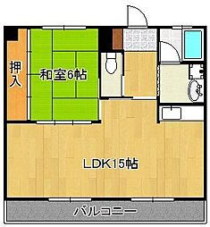 メゾーンイワタテNo.2 1LDKの間取図画像