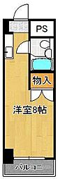 サンアベニュー ワンルームの間取図画像