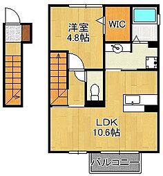 エスポワールモモ 1LDKの間取図画像