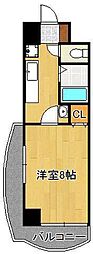 ロイヤルパレス72 1Kの間取図画像