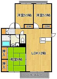 浪漫志井F棟 3LDKの間取図画像