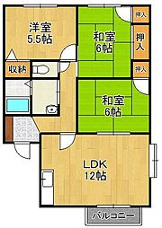 クラップCHB 3LDKの間取図画像