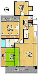 サンパーク嵐山 3LDKの間取図画像