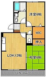 リベルテ・エスB 2LDKの間取図画像