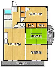 ラフィーヌ重住 2階/-