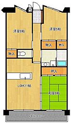 ライフハウス城野駅東 3LDKの間取図画像