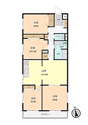 ローラン赤坂南 4LDKの間取図画像