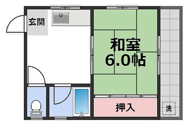 清水谷喜多ビル ｜大阪府大阪市天王寺区清水谷町(賃貸マンション1K・2階・20.00㎡)の写真 その2