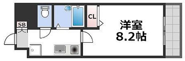 ウィンヒルズ難波西 ｜大阪府大阪市浪速区木津川1丁目(賃貸マンション1K・7階・23.03㎡)の写真 その2