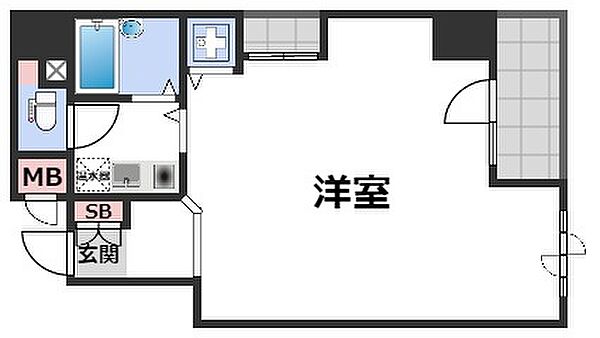 ディアコート船場 ｜大阪府大阪市中央区博労町4丁目(賃貸マンション1K・8階・33.79㎡)の写真 その2