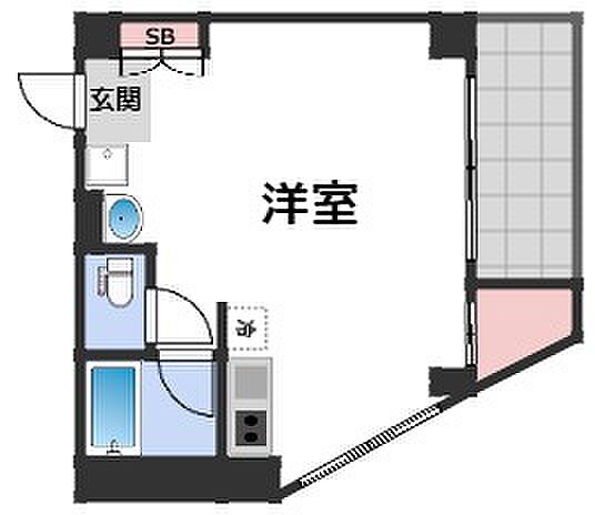 モダナーク ｜大阪府大阪市中央区鎗屋町1丁目(賃貸マンション1R・5階・23.47㎡)の写真 その2