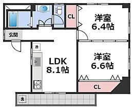 大阪府大阪市大正区三軒家東4丁目（賃貸マンション2LDK・2階・46.19㎡） その2