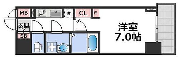 S-RESIDENCE堺筋本町Deux ｜大阪府大阪市中央区南久宝寺町1丁目(賃貸マンション1K・3階・22.99㎡)の写真 その2