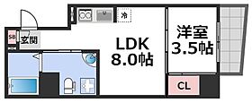 セレニテ上町台  ｜ 大阪府大阪市中央区上汐1丁目2-5（賃貸マンション1LDK・6階・28.67㎡） その2