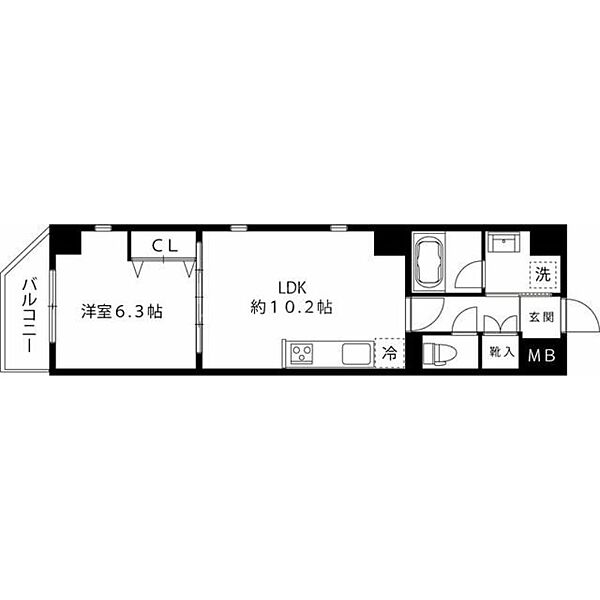 グランデュールIV大鳥居 303｜東京都大田区東糀谷3丁目(賃貸マンション1LDK・3階・40.15㎡)の写真 その2