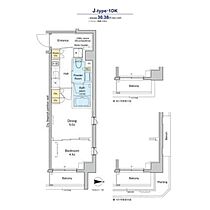 プラウドフラット品川大井町 201 ｜ 東京都品川区南品川6丁目（賃貸マンション1DK・2階・30.38㎡） その2