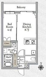 Live Casa千鳥町 1DKの間取図画像