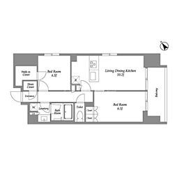 シーズンフラッツ大森西 2LDKの間取図画像