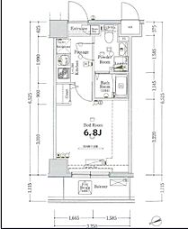 XEBECIkegami 1Kの間取図画像