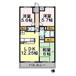 プロスペリテ新蒲田 3LDKの間取図画像
