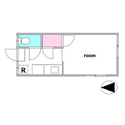 クリスタル西蒲田 1Kの間取図画像