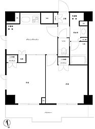 ルーブル仲六郷壱番館 2DKの間取図画像