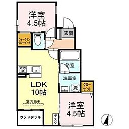 フェリシア久が原 2LDKの間取図画像