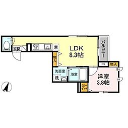 メルシー芙蓉10 1LDKの間取図画像