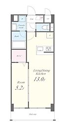 GLANZ 1LDKの間取図画像