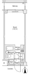 イプセ蒲田ウエスト ワンルームの間取図画像