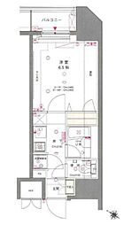 東京蒲田スクエアタワー 1Kの間取図画像