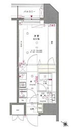 東京蒲田スクエアタワー 1Kの間取図画像