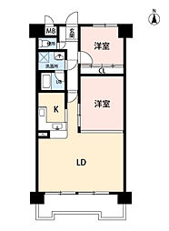 レイダント畑屋敷 2LDKの間取図画像