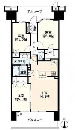 間取図　3LD...