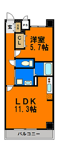 ドゥ　セードル 202｜千葉県千葉市中央区院内1丁目(賃貸マンション1LDK・2階・44.88㎡)の写真 その3