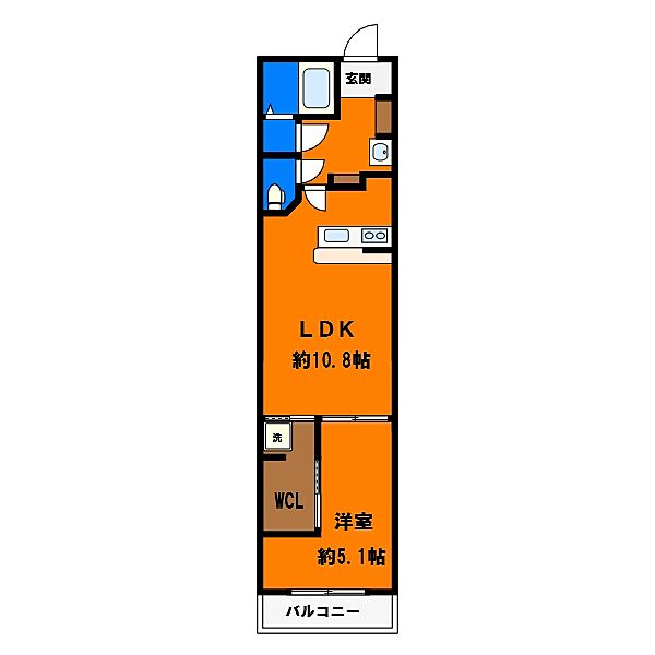 Like作草部2nd 205｜千葉県千葉市稲毛区作草部2丁目(賃貸アパート1LDK・2階・40.58㎡)の写真 その3