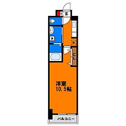 スアヴィス千葉 11階1Kの間取り