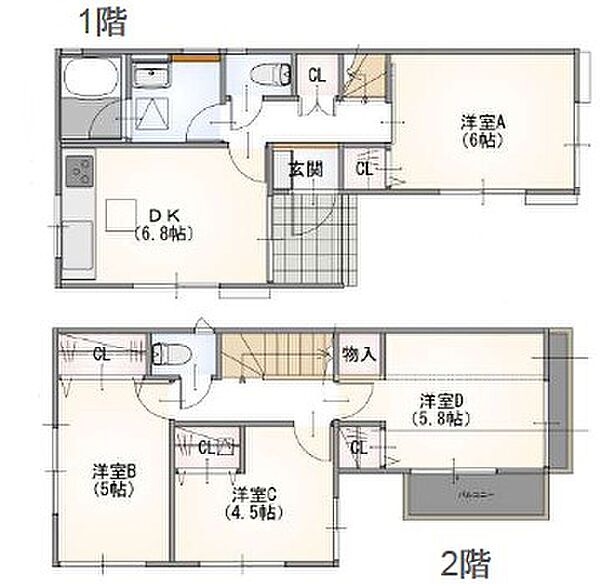 間取りを拡大表示