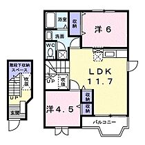 佐賀県唐津市浜玉町横田上（賃貸アパート2LDK・2階・58.12㎡） その2