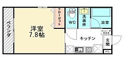 ベルフォーレ和多田 107 ｜ 佐賀県唐津市和多田百人町2-1（賃貸アパート1K・2階・25.48㎡） その2