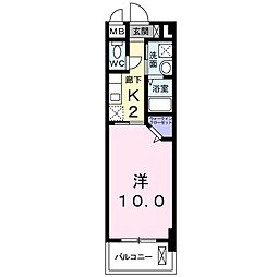 ルイシャトレ鏡 1Kの間取図画像