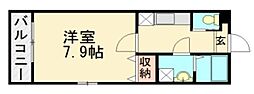ボヌール唐津駅前 1Kの間取図画像