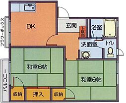 フレグランス青山 3DKの間取図画像