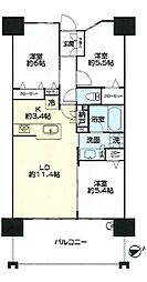 ポレスター唐津ザ・リミテッド 3LDKの間取図画像