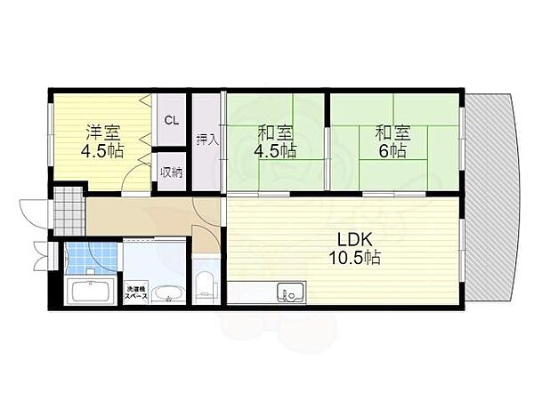 大阪府吹田市佐井寺３丁目(賃貸マンション3LDK・3階・66.78㎡)の写真 その2